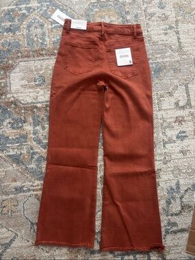 Zenana Outfitters Rust High-Rise Flare Jeans